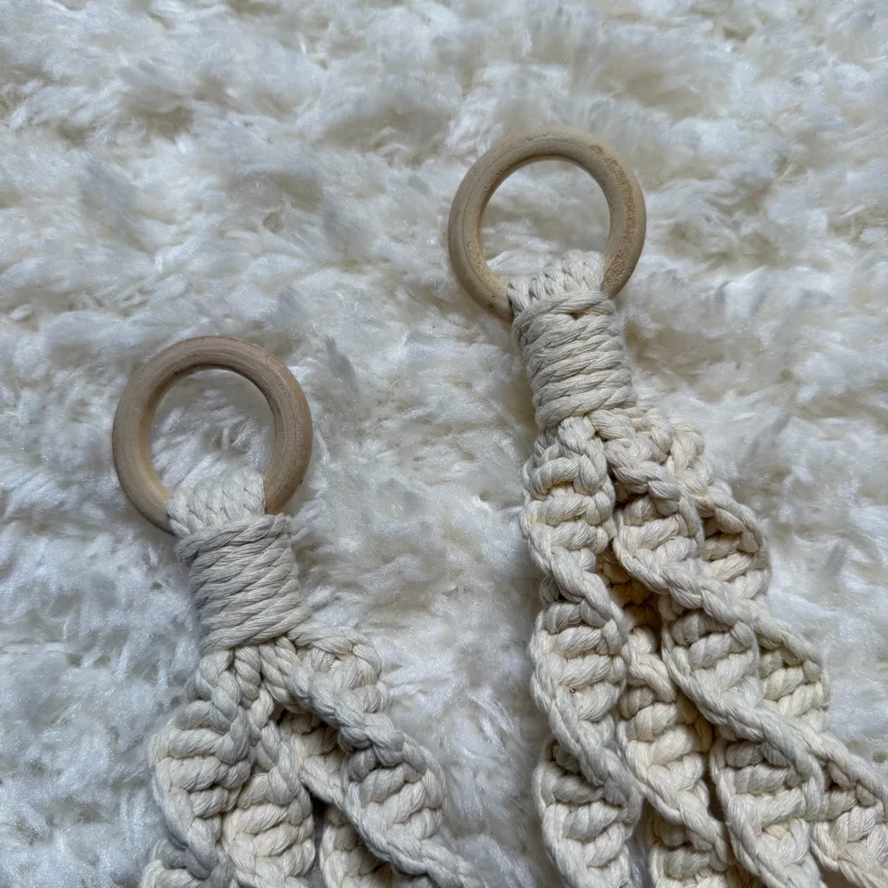 Macrame Plant Hangers with Beads - Picture 2 of 3